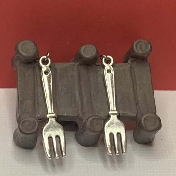 Fork Earring, Utensil Earring, Cooking Earring, Chef Earring, Food Earring - Picture 5 of 7